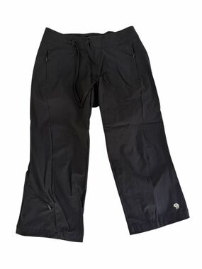 MOUNTAIN HARDWEAR Black Hiking Capri Pants Lightweight Outdoor Stretch capris 6